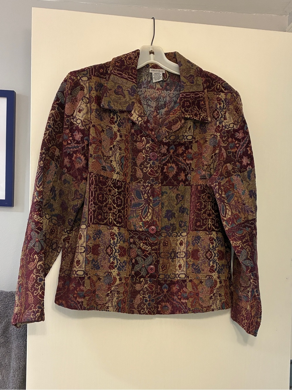 Women's Vintage Multicolor Patchwork Tapestry Jacket